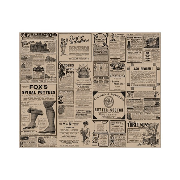 Wickelpapier «Times» für Sandwich, fettabweisend, 31 × 38 cm – 1000 Stück