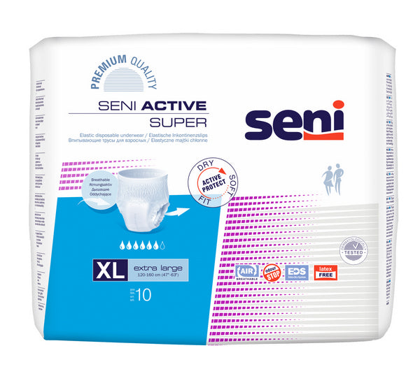 Seni Active Super X-Large, blau, 80 Stück – 1 Karton (8 × 10)