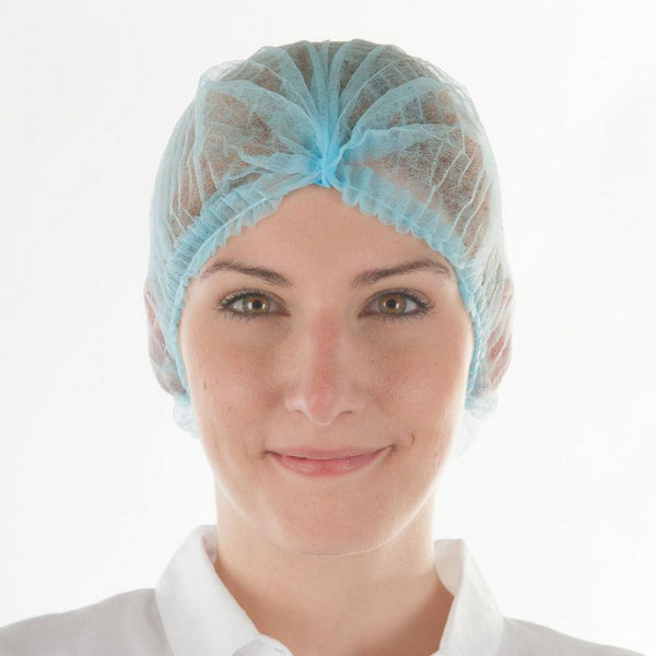 HYGONORM Klipphaube light, PP-Vlies, weiss/blau, Ø 50 cm – 1000 Stück