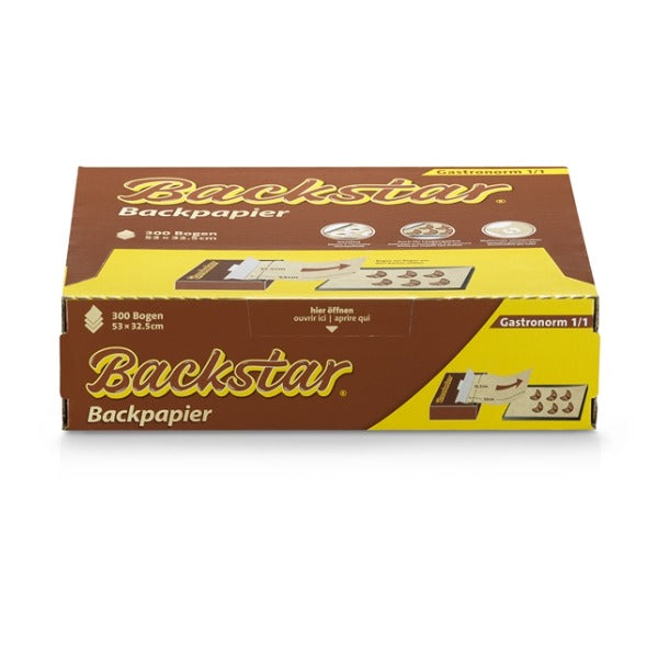 Backstar Backpapier 1/1 Gastronorm, braun, 53 × 32,5 cm – 300 Bogen