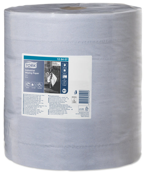 Industrie-Papierwischtücher Tork Universal Maxi – W1 System, Recycling, 3-lagig, blau, 34 × 37 cm, 1000 Blatt = 340 m