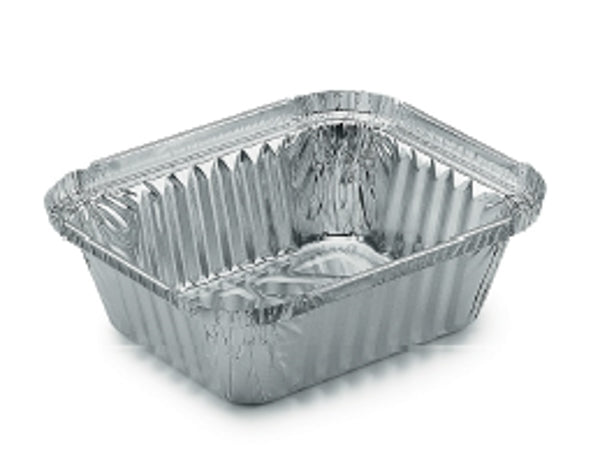 Schale 450 ml Aluminium silber ungeteilt ohne Deckel – 2200 Stück (22 x 100)