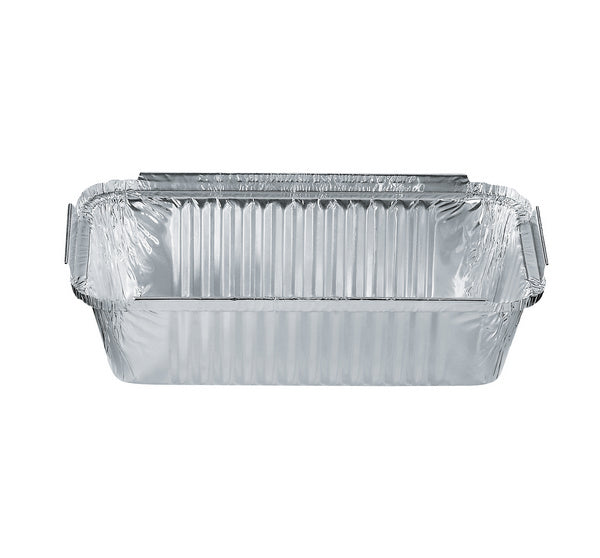 Schale 2000ml Aluminium silber 260×190×56mm ohne Deckel – 600 Stück (6 x 100)