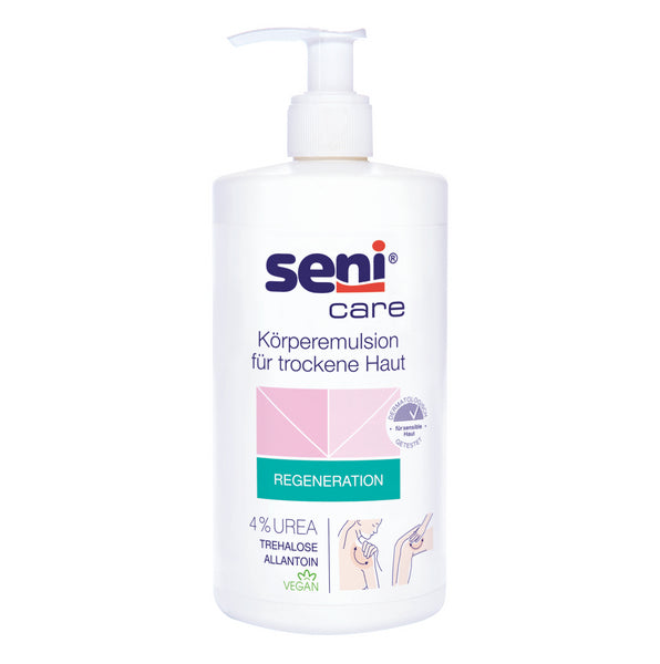 Körperemulsion Seni Care 4% Urea, 500 ml, 12 Stück – 1 Karton