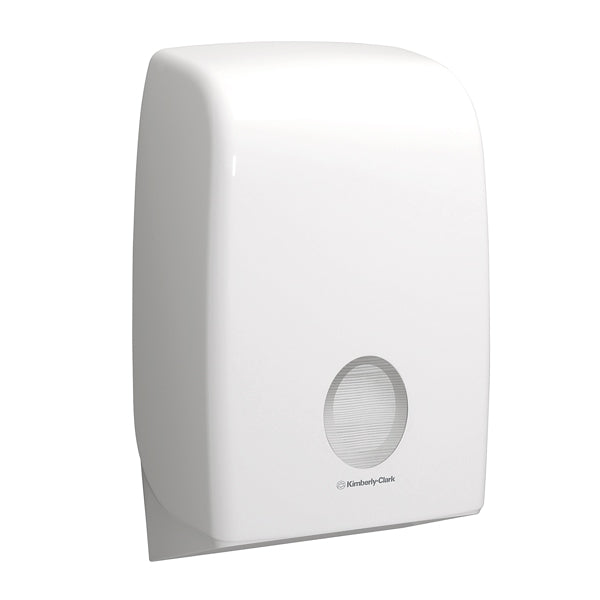 Kimberly-Clark Aquarius Handtuchspender Interfold, weiss, 399 × 265 × 140 mm – 1 Stück