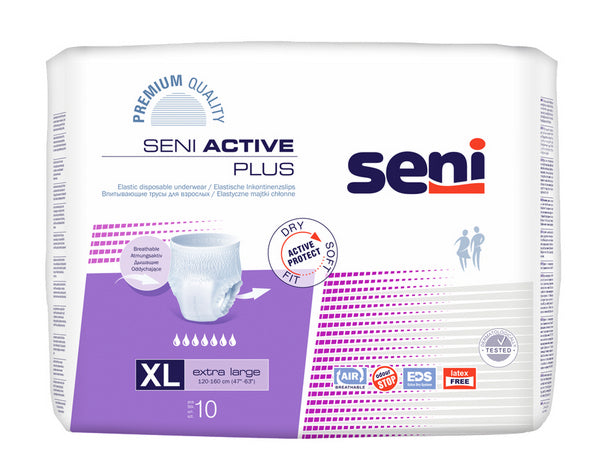 Seni Active Plus X-Large, lila, 80 Stück – 1 Karton (8 × 10)