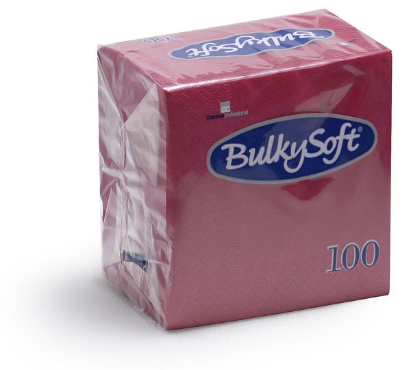 Servietten Bulkysoft 40 × 40 cm, 3-lagig, 1/4-Falzung, Bordeaux