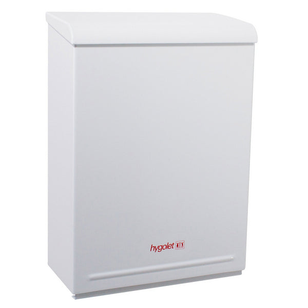 Wallbox Whiteline Wandabfallbehälter Zincor, Stahlblech verzinkt, weiss, 20,5 × 28,5 × 10 cm – 1 Stück