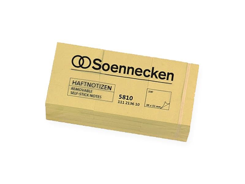 Haftnotizen Soennecken, 50 × 40 mm, gelb