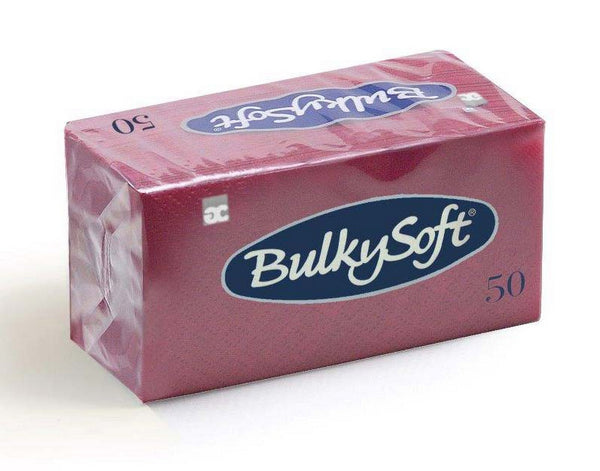 Servietten Bulkysoft 40 × 40 cm, 2-lagig, 1/8-Kopffalzung, Bordeaux