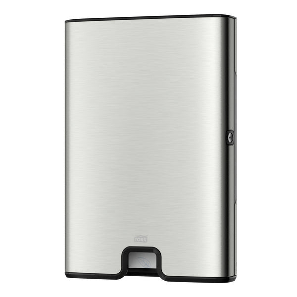 Handtuchspender Tork Xpress Multifold – H2 System, Edelstahl gebürstet/Kunststoff, silber, H 468 × B 317 × T 101 mm