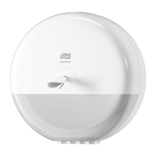 Toilettenpapierspender Tork Elevation SmartOne – T8 System, Kunststoff, weiss, H 269 × B 269 × T 156 mm