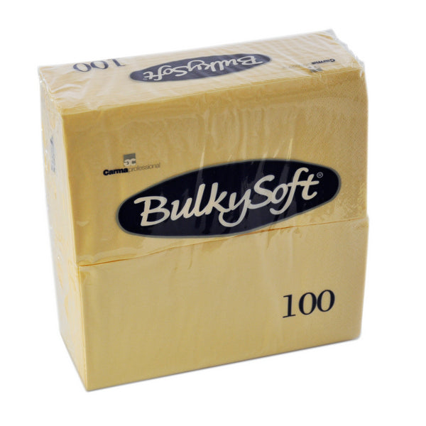 Servietten Bulkysoft 40 × 40 cm, 2-lagig, 1/8-Kopffalzung, Creme