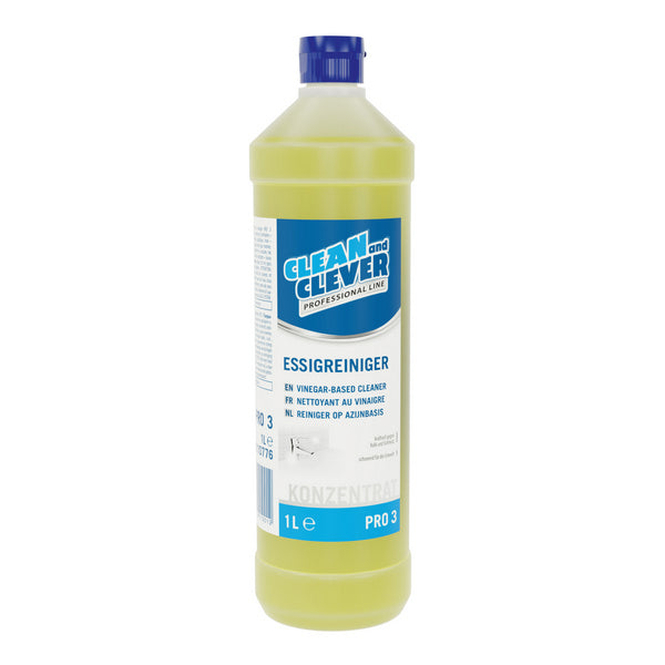 Essigreiniger CLEAN and CLEVER PRO 3, 1 Liter – 12 Flaschen