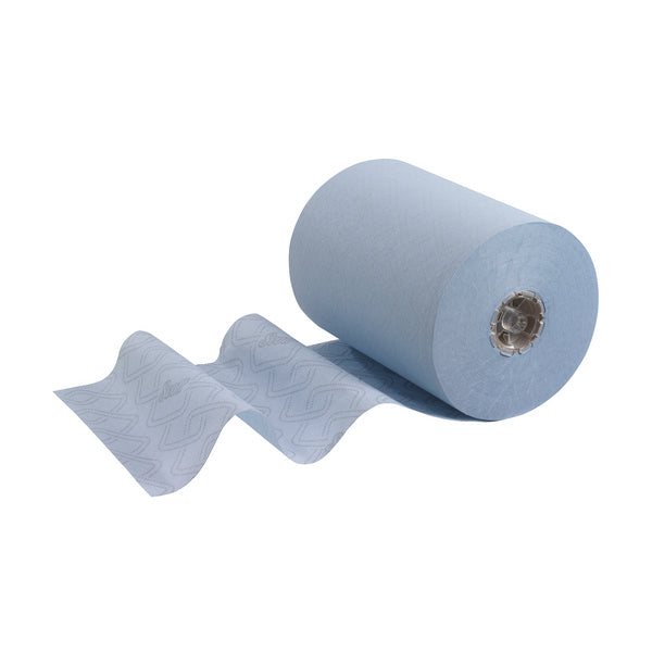 Handtuchrolle Scott Essential Slimroll, 1-lagig, blau, 19,8 cm × 190 m, unperforiert