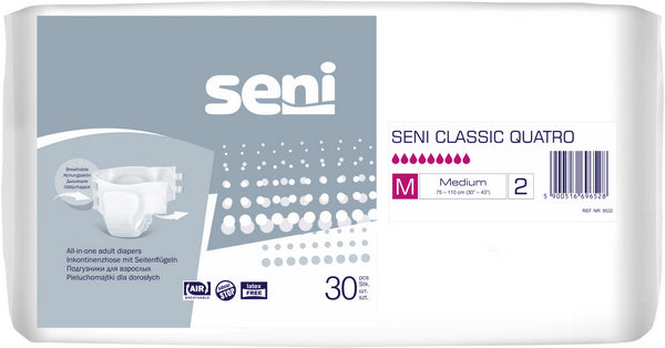Seni Classic Quatro Medium, altrosa, 120 Stück – 1 Karton (4 × 30)