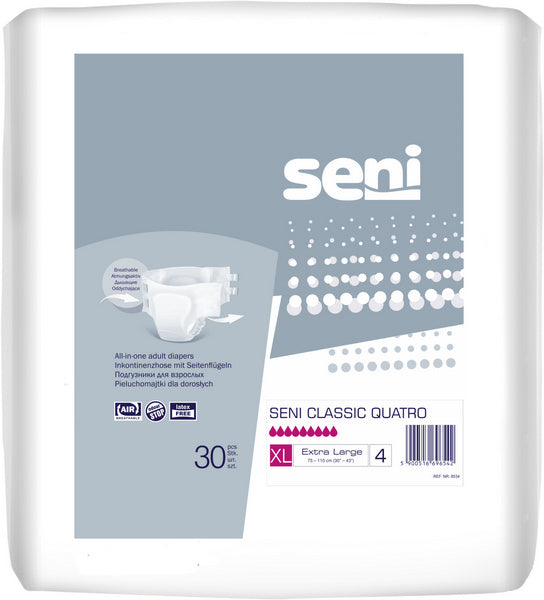 Seni Classic Quatro X-Large, altrosa, 60 Stück – 1 Karton (2 × 30)