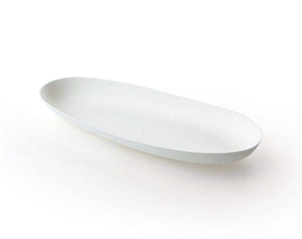 Schale oval Bagasse, weiss, 210 x 80 x 20 mm