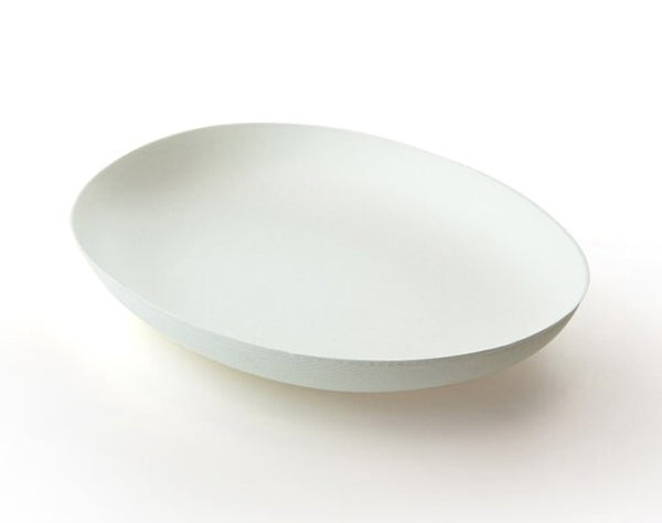 Teller oval Bagasse, weiss, 230 x 180 x 30 mm
