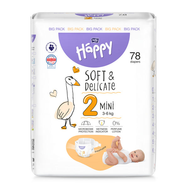 Bella Baby Happy Mini N°2, 3–6 kg – 468 Stück
