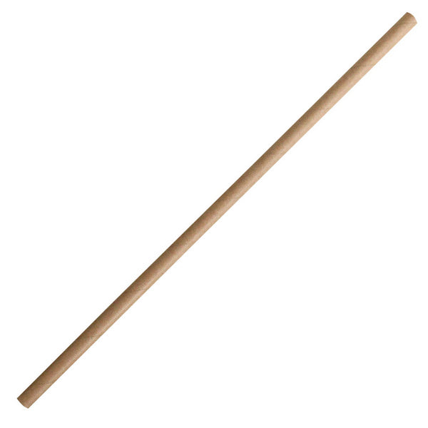NatureStar Trinkhalme Papier, ungehülst, 197 × Ø 6 mm, biologisch abbaubar, Natur – 100 Stück