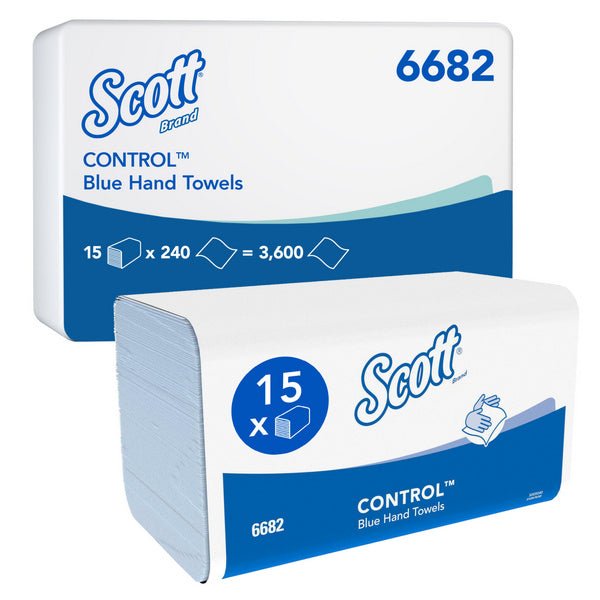 Handtuch Scott Control Interfold, Airflex, 1-lagig, blau, 20 × 31,5 cm