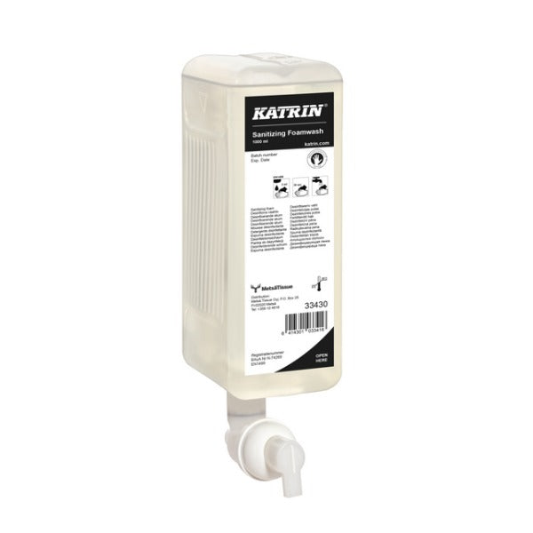 Katrin Schaum-Händedesinfektion, farblos, 1000 ml – 6 Flaschen