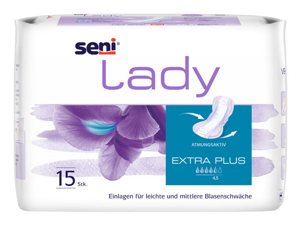 Einlagen Seni Lady Extra Plus, lila, 300 Stück – 1 Karton (20 × 15)