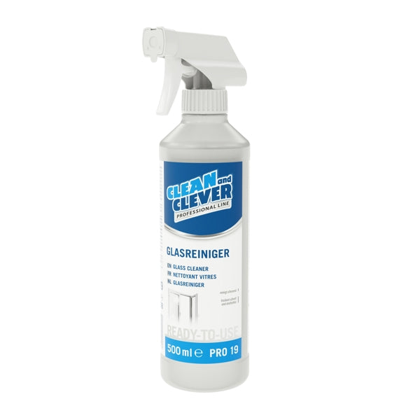 Glasreiniger CLEAN and CLEVER PRO 19, 500 ml – 10 Flaschen