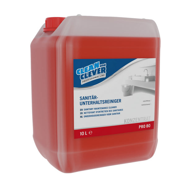Sanitärreiniger CLEAN and CLEVER PRO 80, 10 Liter – 1 Bidon