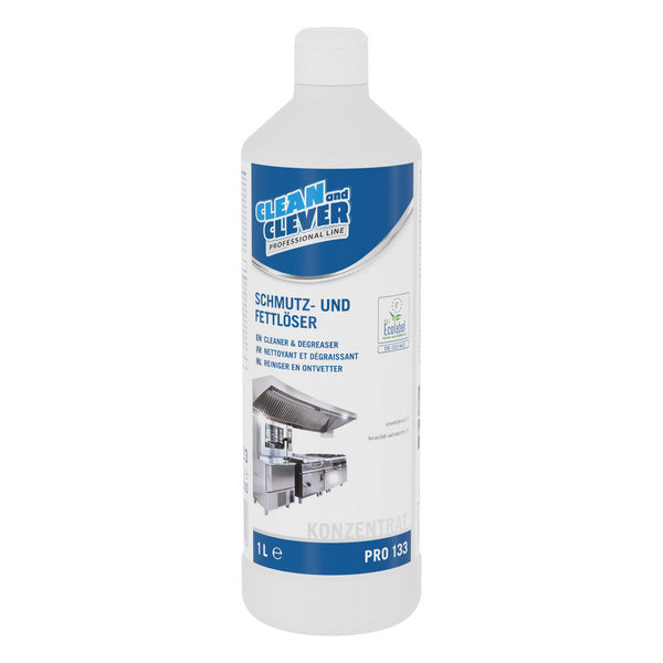 Schmutz- und Fettlöser CLEAN and CLEVER PRO 133, 1 Liter – 12 Flaschen