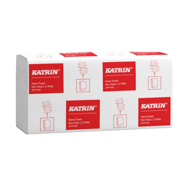 Katrin Handtuch Non Stop L2 W-Falz, Recycling, 2-lagig, weiss, 24 × 32 cm – 3000 Stück