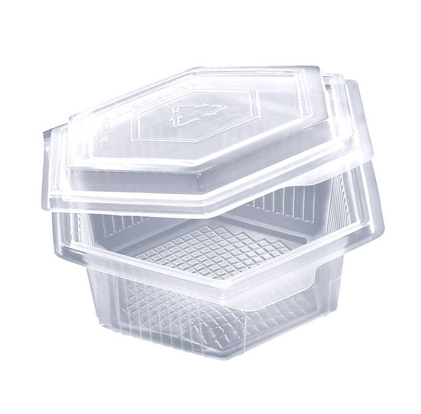 Schale 375ml PP transparent ungeteilt 140×60mm Deckel – 300 Stück