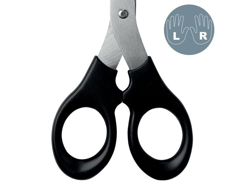 Schere LEITZ 5423, Edelstahl, 16,5 cm, schwarz