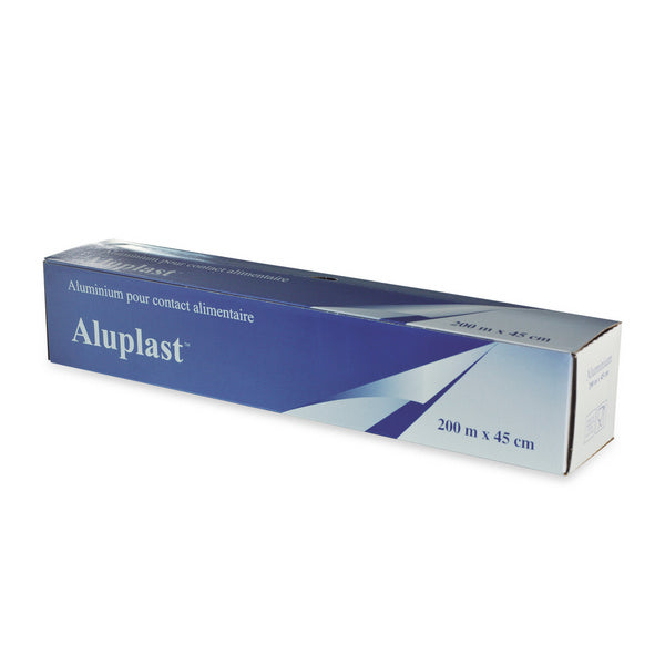Aluminiumfolie Cutterbox, 45 cm × 150 m, 18 my – 6 Rollen
