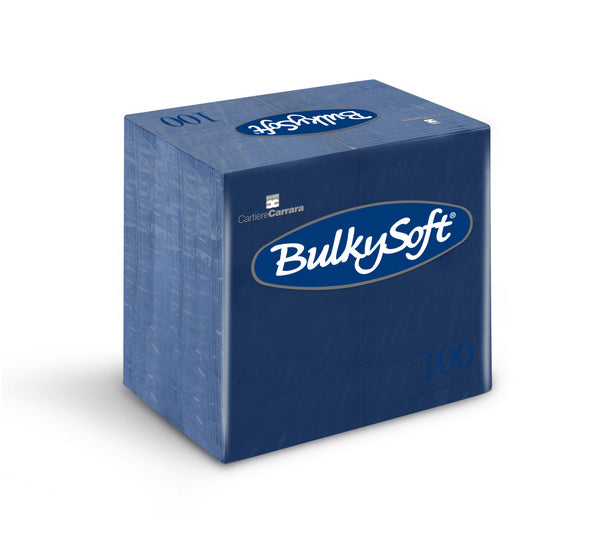 Servietten Bulkysoft 40 × 40 cm, 2-lagig, 1/8-Kopffalzung, Blau