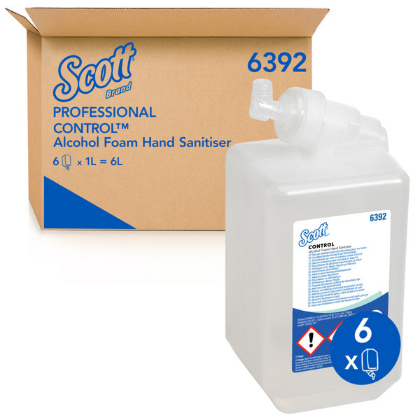 Händedesinfektionsschaum Kimberly-Clark Scott Control, unparfümiert, farblos, 1 Liter