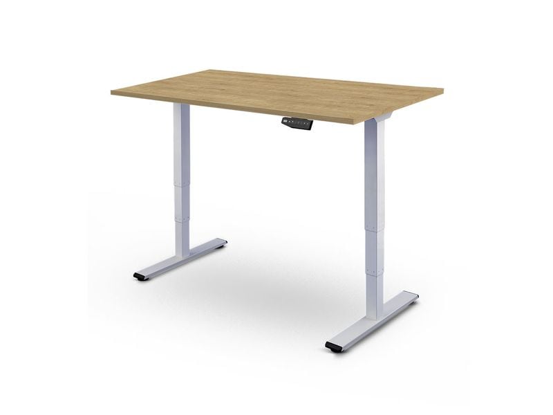 Contini höhenverstellbarer Bürotisch 1.8 x 0.8m, Eiche/Metal