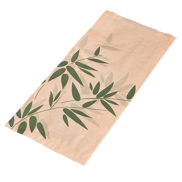 Brotbeutel «Feel Green» Kraftpapier, natur, 12 + 5 × 22 cm – 500 Beutel