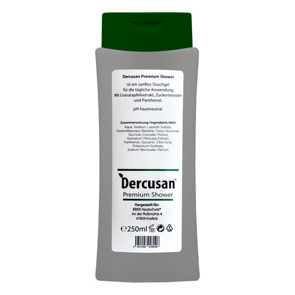 Dercusan Premium Shower Duschgel, mild, 250 ml – 12 Flaschen