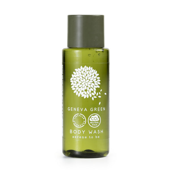 Duschgel & Badegel Geneva Green, Flacon 30 ml – 300 Stück