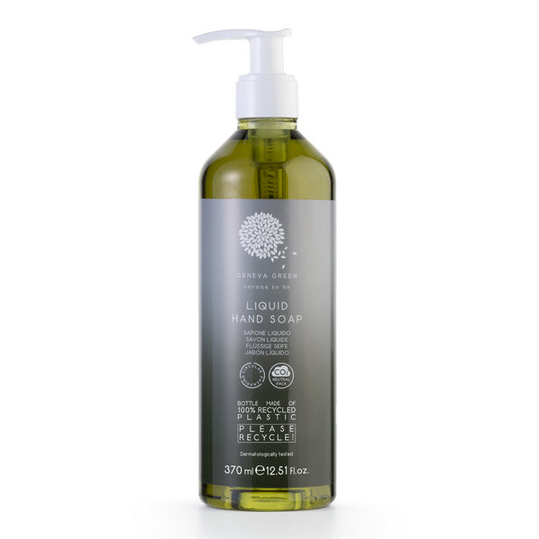 Flüssigseife Geneva Green, Pumpflasche nachfüllbar 370 ml – 18 Stück