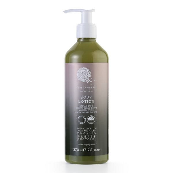 Körperlotion Geneva Green, Pumpflasche nachfüllbar 370 ml – 18 Stück