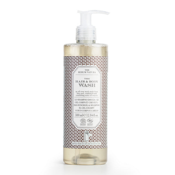 Duschgel & Shampoo The Rerum Natura, Pumpflasche nachfüllbar 380 ml – 18 Stück