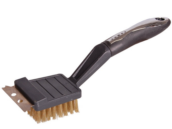 Grillbürste gross mit Messingdraht, schwarz, 28 × 7 × 4 cm – 1 Stück