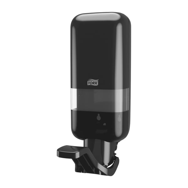 Seifenspender Tork S4 mit Armhebel, für Seifen und Händedesinfektionsmittel, Kunststoff, schwarz – 1 Stück