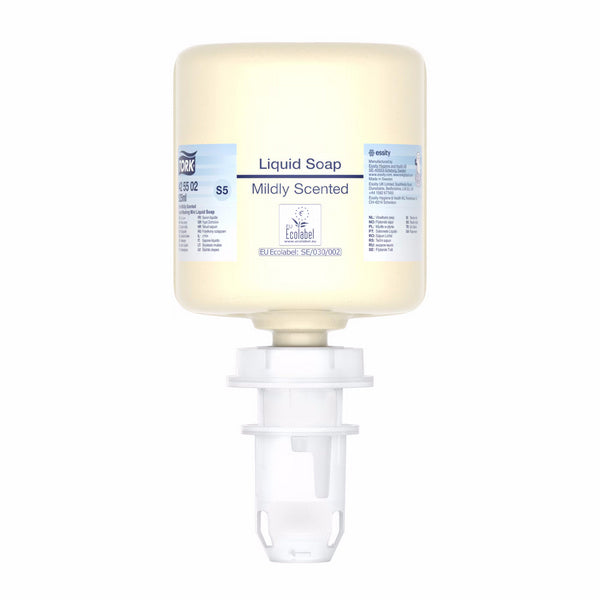 Flüssigseife Tork Premium Mild Mini – S5 System, Frischer Duft, Perlmutt, pH-neutral, 525 ml