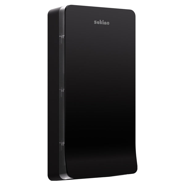 Satino Handtuchspender XL für V-Falz – System PT3, Kunststoff, schwarz – 1 Stück