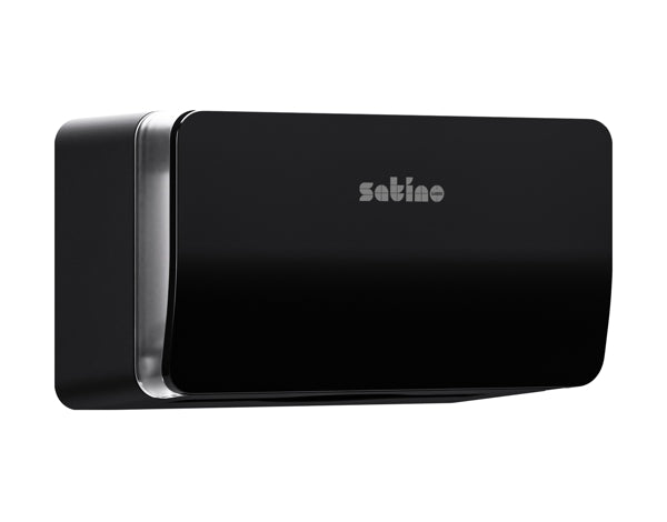 Satino Handtuchspender XS für V-Falz – System PT3, Kunststoff, schwarz – 1 Stück
