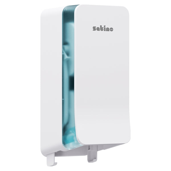 Satino System Doppelrollen Toilettenpapierspender – JT3 System, Kunststoff, weiss – 1 Stück